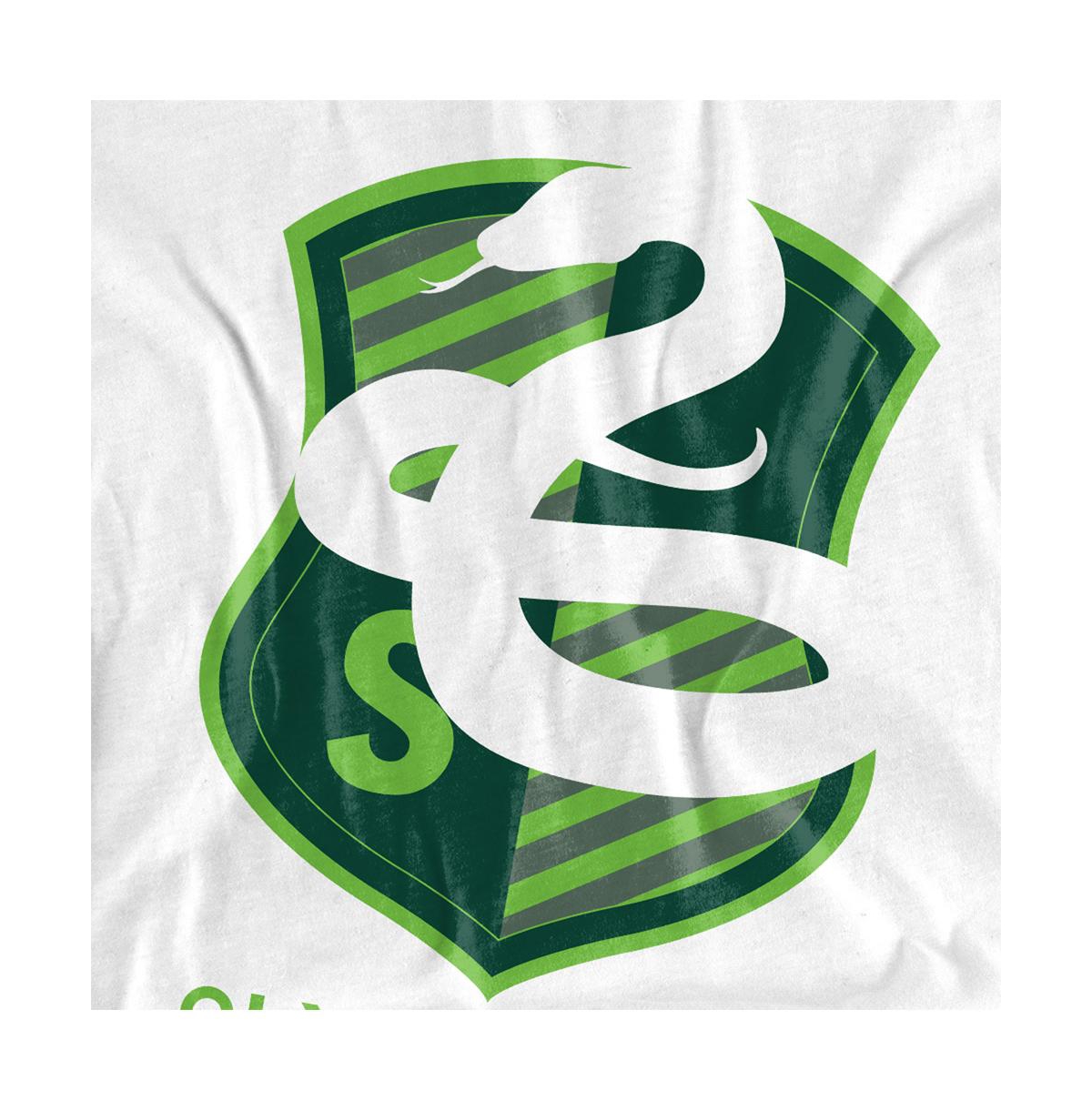 Harry Potter Men's Slytherin Silhouette Crest T Shirt