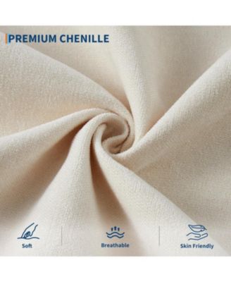 89" Chenille Futon Sofa Bed, Modern Convertible Sleeper Couch with Adjustable Backrest & Armrests, 3-Seat Sofa with 2 Pillows for Apartment