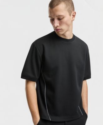 Men's Relaxed-Fit Piped Interlock T-Shirt