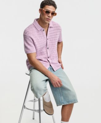 Men's Relaxed-Fit Elio Short-Sleeve Polo Sweater