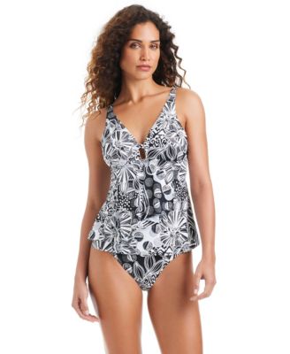Women's Deep V-Neck Tankini Top