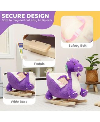Baby Rocking Horse, Ride Dragon with Realistic Dragon Roar,