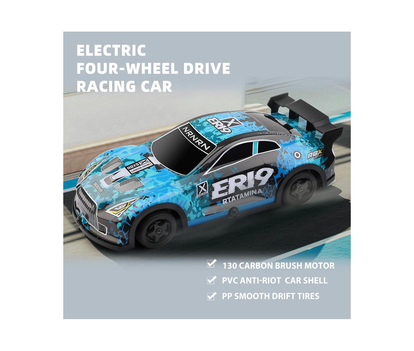 Детская игрушка Bruce & Shark 1:22 Scale 4WD Speed & Drift RC Car, цвет: Синий — фото 2