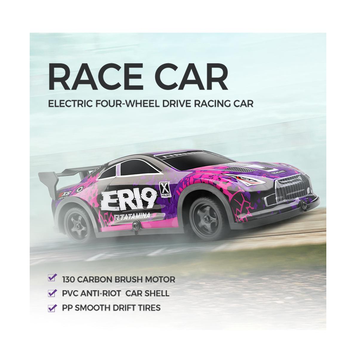 Bruce & Shark 1:22 4WD Speed & Drift Rc Car with Led Lights & Switchable Tire System