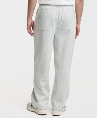 Men's Straight-Fit Heathered Wide Sweatpants