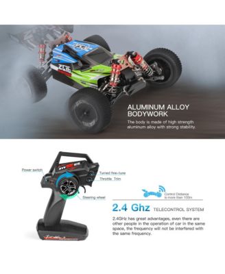 1:14 Scale 37 MPH High-Speed RC Car, 4WD Off-Road Monster Truck with 2.4GHz Remote & LED Lights