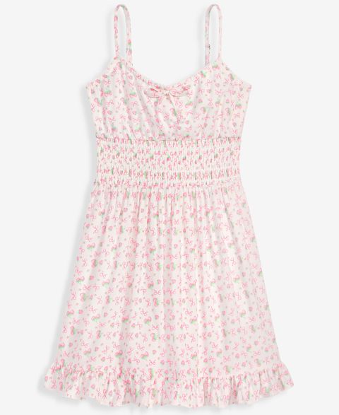 Платье With Jules Berry-Print Sleeveless Dress для девочек, цвет: Белый / Розовый