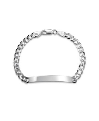 Identification ID Bracelet 5MM Cuban Curb Chain Link .925 Sterling Silver 7.5 inch