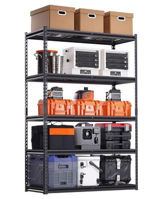 5-Tier Storage Shelves, 3000-Lb Capacity, Adjustable Heavy-Duty Utility Rack