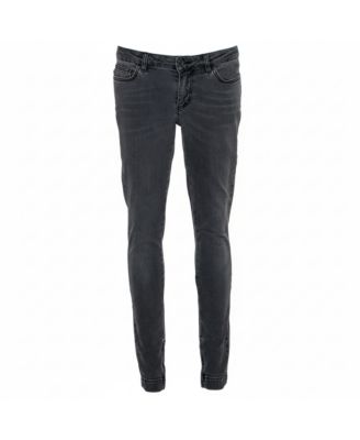 Women's Grey Light Washed Slim Fit Jeans