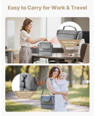 Breast Pump Bag with Ice Pack, Fits S1/S2, Storage for Pump Accessories & Breastmilk, Portable Carrying Case for Travel