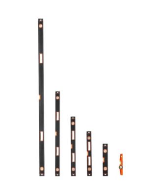 6-Piece Box Level Set, 78/48/32/24/16/10", Bubble Vials, 45/90/180° Ruler, SAE/Metric Scale, Aluminum Alloy (10" Magnetic