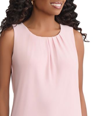 Women's Pleat Front Crewneck Top