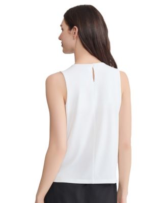 Women's Pleat Front Crewneck Top