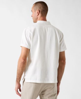 Men's Cotton Castro Linear Woven Short-Sleeve Shirt