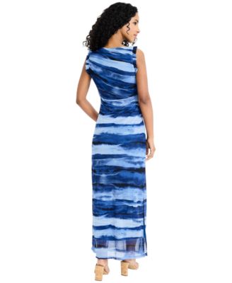 Women's Boat-Neck Sleeveless Bodycon Dress