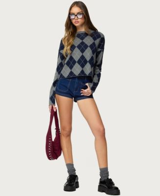 Women's Saren High Rise Denim Micro Shorts