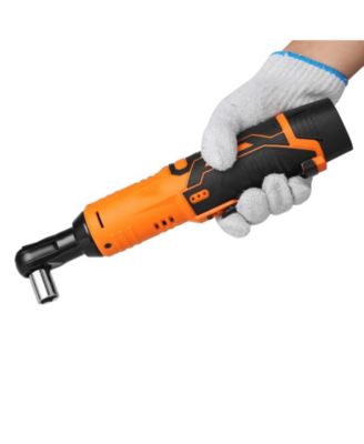 Cordless Ratchet Wrench Set, 3/8" Drive, 240 RPM, 33 ft-lbs Torque, 2 x 2.0Ah Batteries, Charger, Sockets, Adapter, Extension