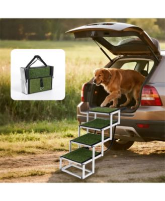 Dog Stairs for Large Dogs with Non-Slip Surface & Reinforced Design in Green