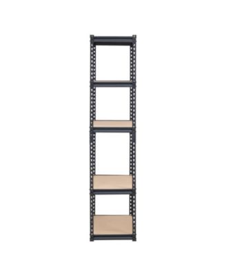 5-Tier Storage Shelves, 2000-Lb Capacity, 16"D x 36"W x 71.4"H, Adjustable Metal Utility Rack, Black