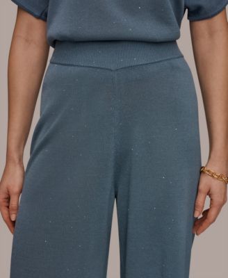 Women's Wide Leg Sequin Pull-On Pants