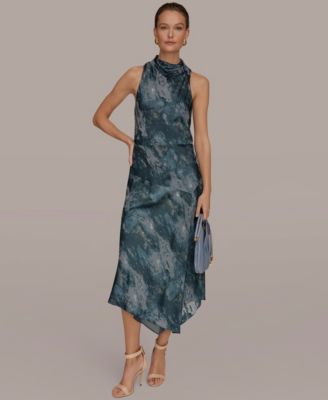 Women's Sleeveless High Neck Midi Dress