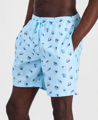 Men's Shell Coral Printed 7" Swim Trunks