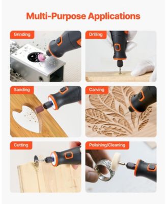 73-Piece Cordless Rotary Tool Kit, DC4V Mini Rotary Tool, 5 Speeds 7000–20000 RPM, Multi-Purpose DIY Tool Set