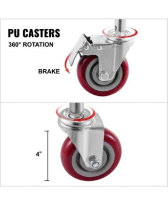Wire Laundry Cart, 2.8 Bushel Basket with Wheels, 26.7" x 21.7" x 26.4", Steel Frame, Chrome Finish, 4" Casters