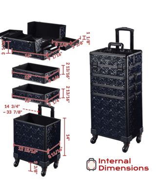 Makeup Train Case Kit with Cube Case Cosmetic Organizer 