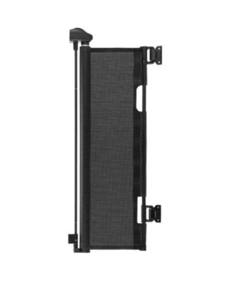 Retractable Baby Gate, 31.3 in Tall, Extends to 56.3 in Wide, Mesh Dog Gate w/ Security Lock, Trip-Free Walk-Through, Black