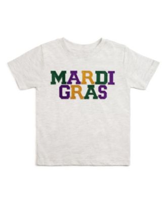 Baby Boys Mardi Gras Patch Short Sleeve T-Shirt