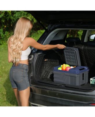 9L Single Zone Car Refrigerator Freezer, -4°F to 68°F, 12/24V DC & 100-240V AC, Portable Compressor Cooler