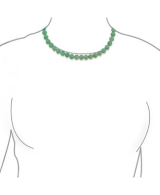 Aventurine 10MM Bead Strand Collarbone Necklace Toggle Clasp 17"