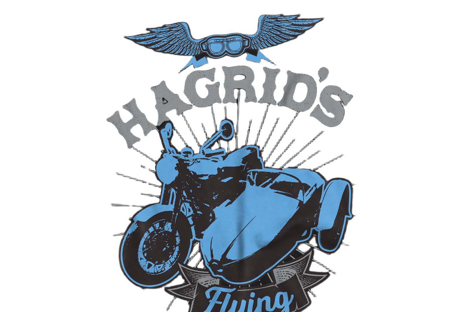 Мужская футболка Harry Potter Hagrids Flying Motorbike, цвет: Чёрный — фото 2