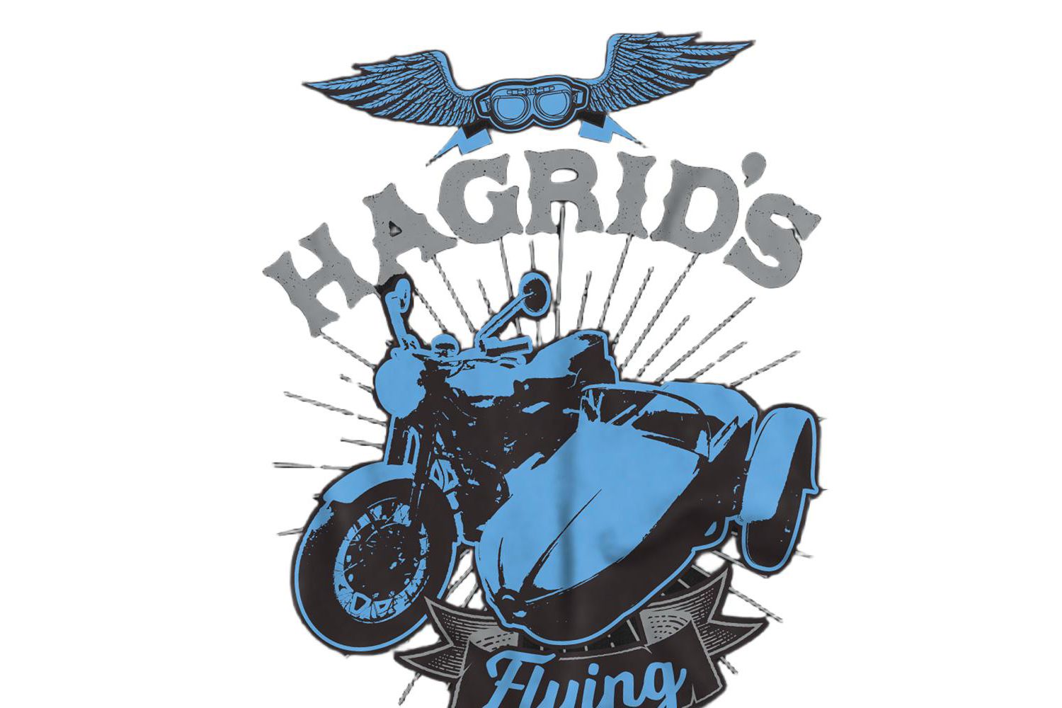 Men's Hagrids Flying Motorbike T Shirt