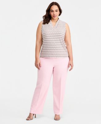 Plus Size Printed Sleeveless Top