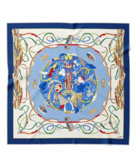 Женские аксессуары Elizabetta Sella Nobile - Silk Foulard, цвет: Синий