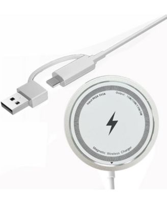 15W Max Fast Wireless Charging Pad, Magsafe Wireless Charger Compatible with iPhone 16/16Pro /16 Pro Max/iPhone 15/15Pro/15 Plus(White)