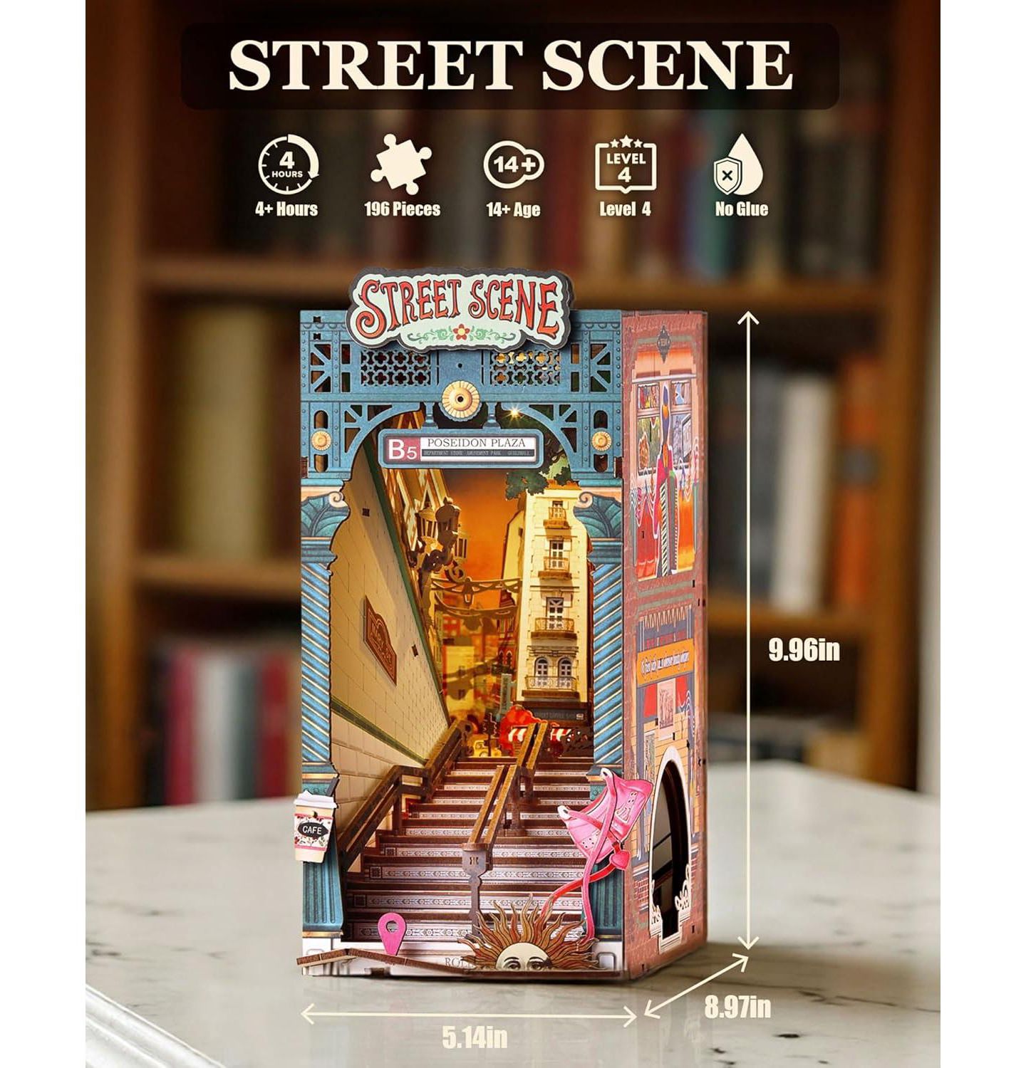 Детские конструкторы Robotime Subway Street Scene 3D Puzzle, 196-Piece Building Set, Ages 14+ — фото 2