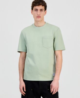 Men's Cotton Solid-Color Pocket T-Shirt