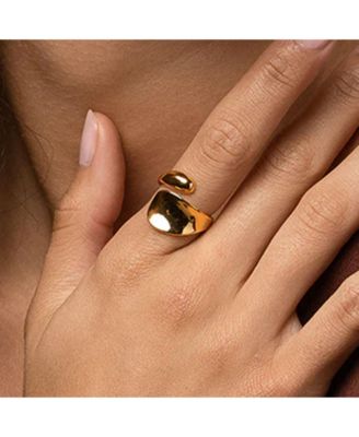 14k Gold Plated Shirley Ring Statement Chic Trendy Statement