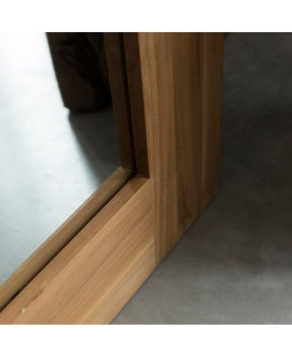   Solid Natural Teak Wood Mirror 200x90cm Modern Design Bathroom Living Room