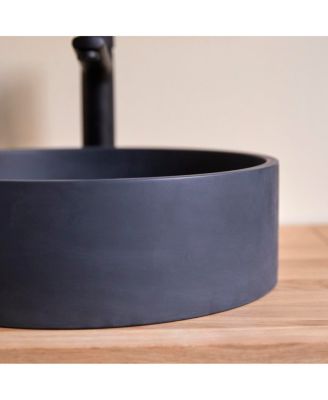 Gina Black Terrazzo round washbasin