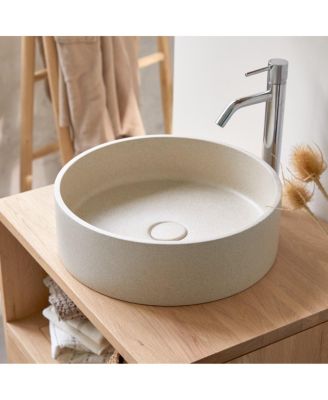 Gina Black Terrazzo round washbasin