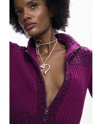 Women's Zipper knit sweater