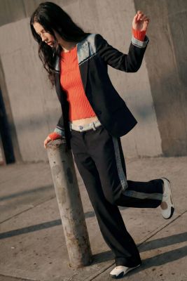 Women's Bimaterial blazer