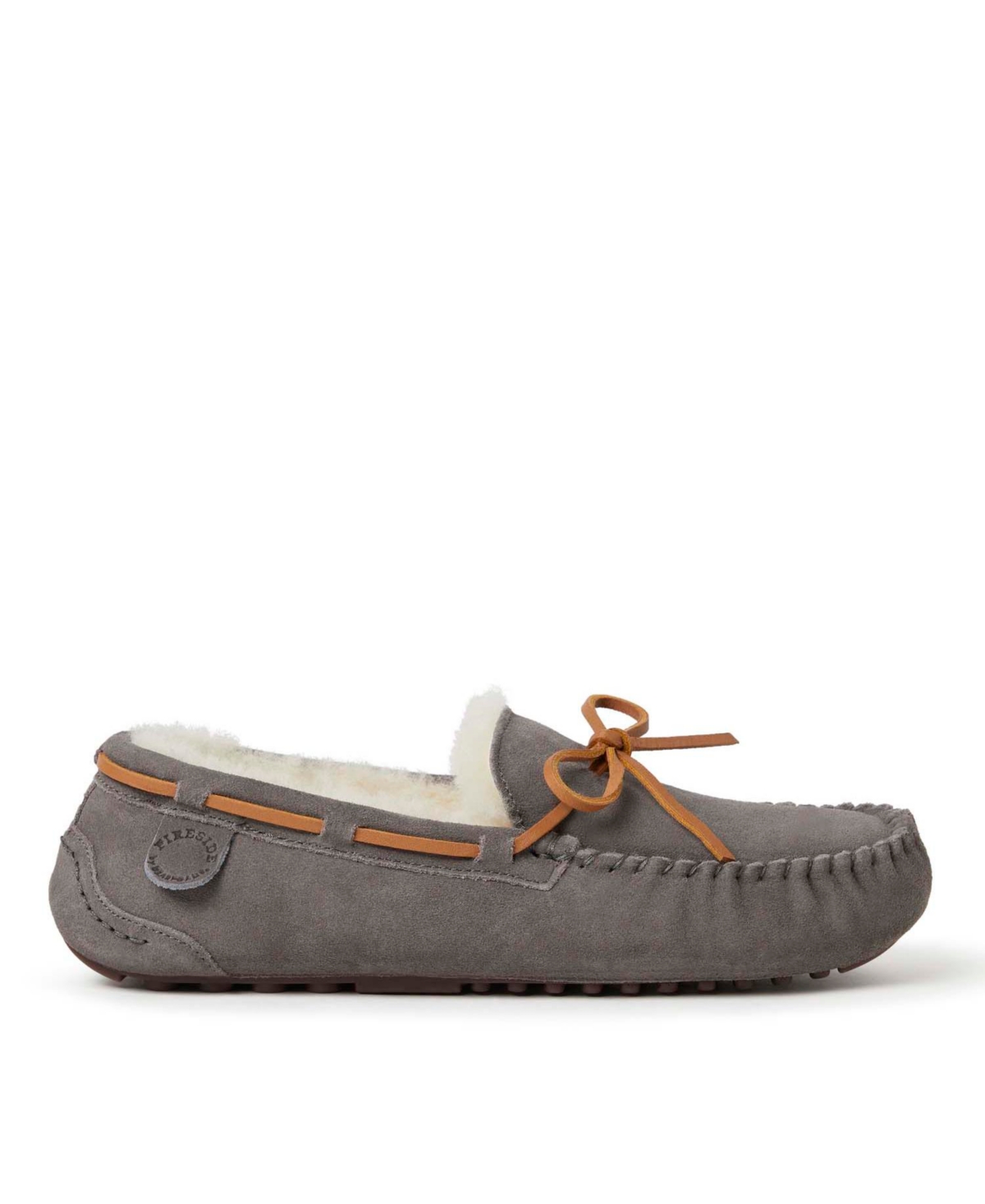 Dearfoams Men's Fireside By Victor Genuine Shearling Moccasin Slipper