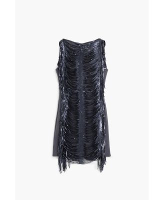 Women's FRINGED SEQUIN DRESS