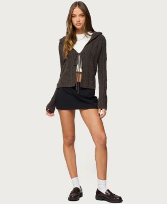 Women's Jayla Hooded Cable Knit Cardigan